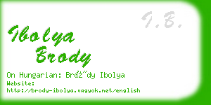 ibolya brody business card